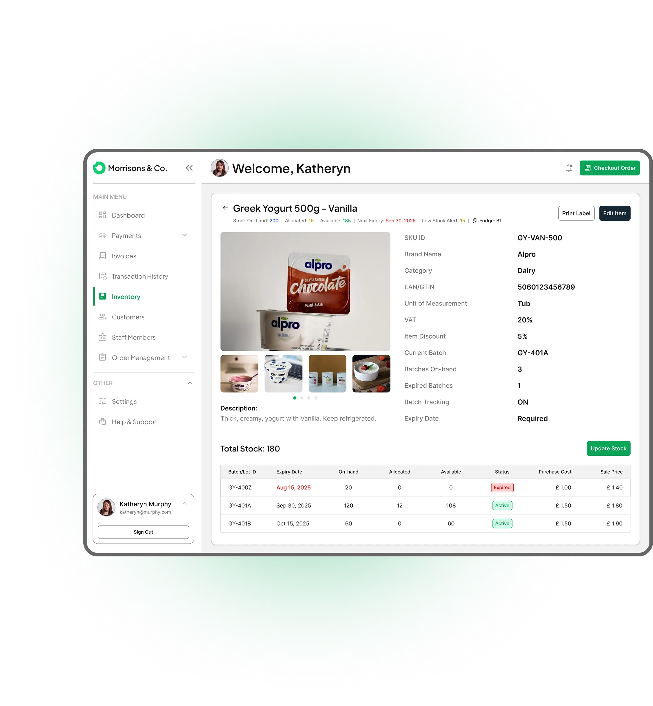 Auto-sync Sales - Dashboard screen